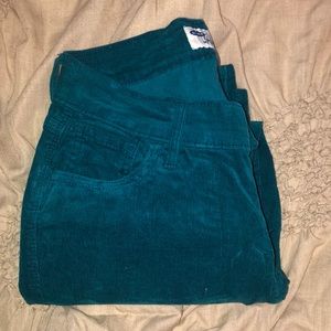 Teal corduroy pants!